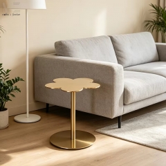 Gold Flower Shaped Side Table-3145