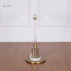 Clear Round Side Table-601