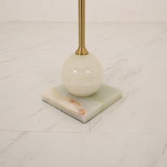 Purple Marble Side Table with Gold Base-8444