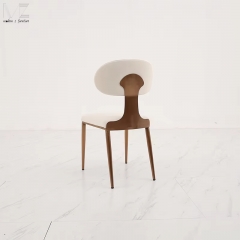 Cream Oval-Back Dining Chair-2461