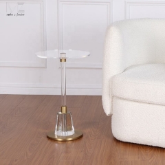 Clear Round Side Table-601