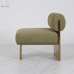 Brass Leg Velvet Accent Chair-2854
