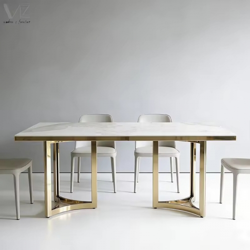 White Sintered Stone Dining Tables-2422