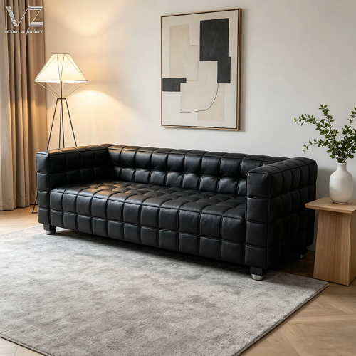 Modern Cubist Tufted Box Sofa-8070