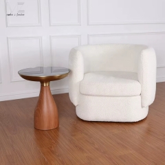 Mid-Century Round Side Table-597