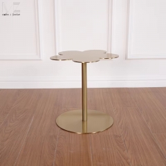 Gold Flower Shaped Side Table-3145