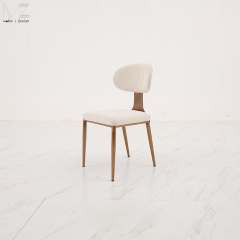 Cream Oval-Back Dining Chair-2461