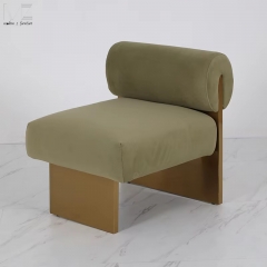 Brass Leg Velvet Accent Chair-2854