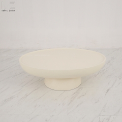 Black Round Coffee Table with Drum Side Table Set-MZ9852