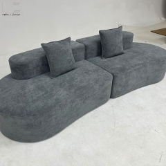 Charcoal Modular Curved Lounge Sofa-MZ9069