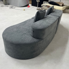 Charcoal Modular Curved Lounge Sofa-MZ9069