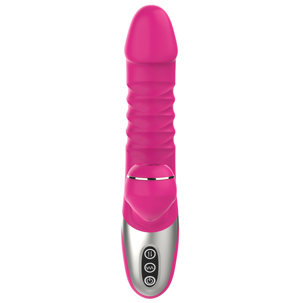 Thrusting vibrator with suction & vibration