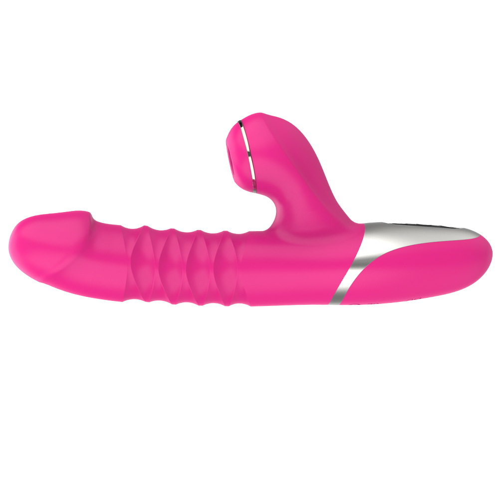 Thrusting vibrator with suction & vibration
