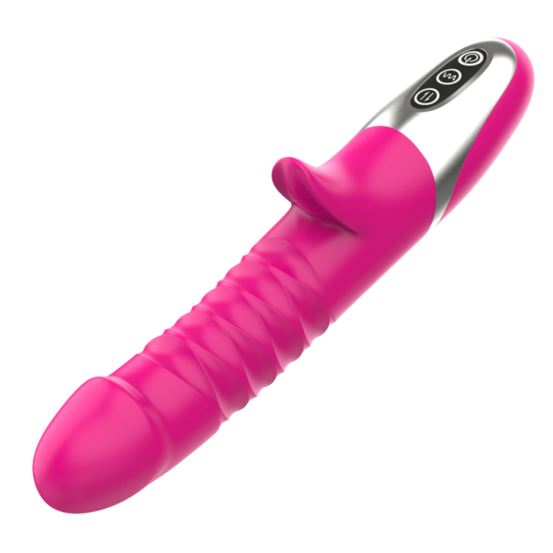 Thrusting vibrator G spot stimulation