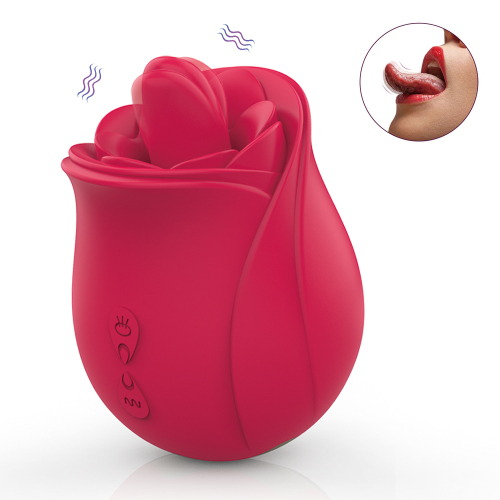 Rose vibrator licking &amp; vibrating