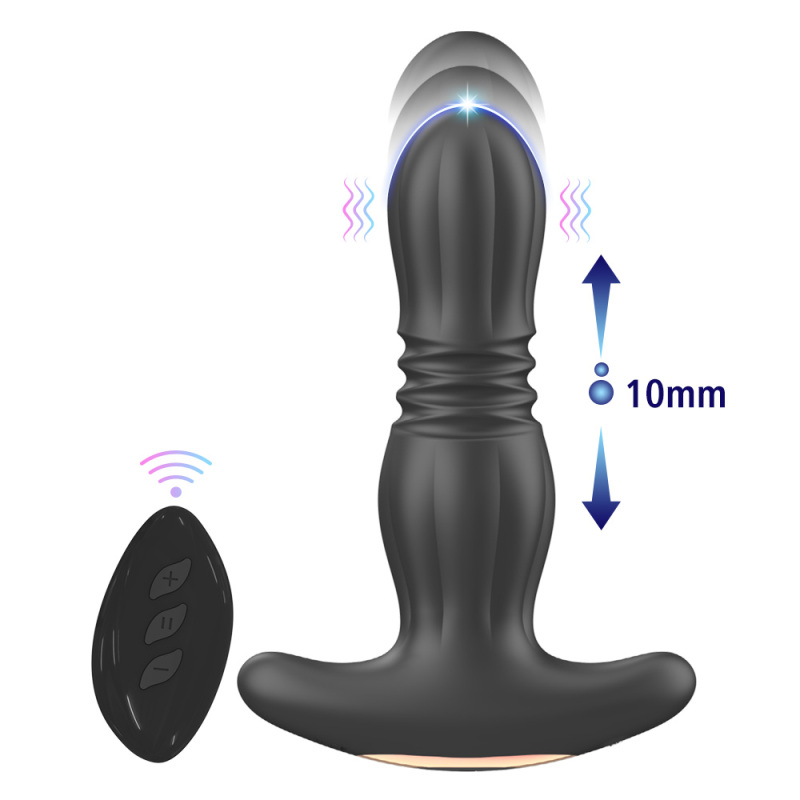 Thrusting anal vibrator for couples