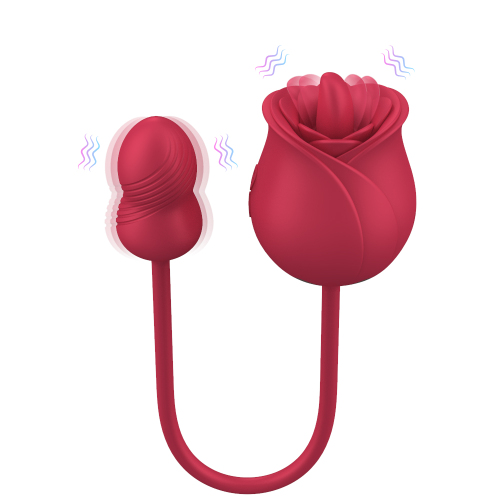 Rose vibrator with egg vibrating