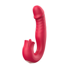Licking g spot thrusting vibrator