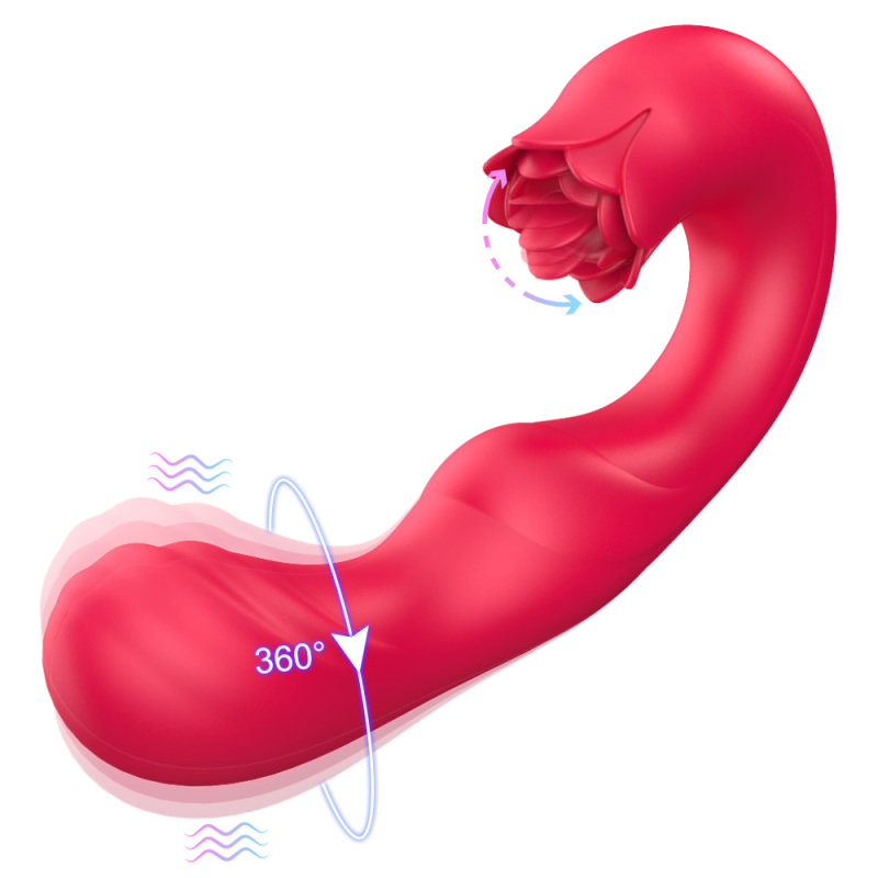 Rotation couple vibrator clitoral licking stimulation
