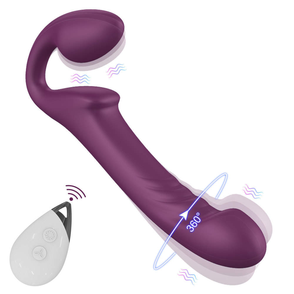 Strapless rotation vibration couple toy remote controlled