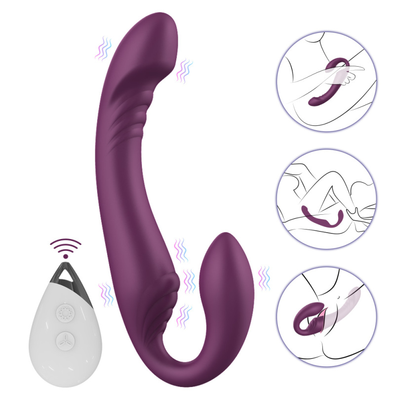 Strapless couple vibrator triple vibration