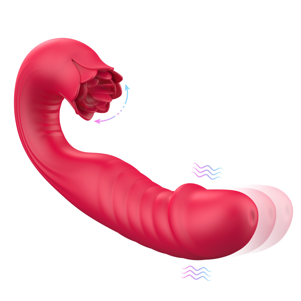 Licking g spot thrusting vibrator