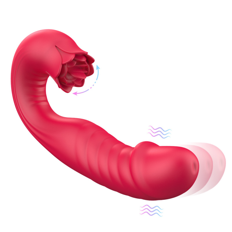 Licking g spot thrusting vibrator