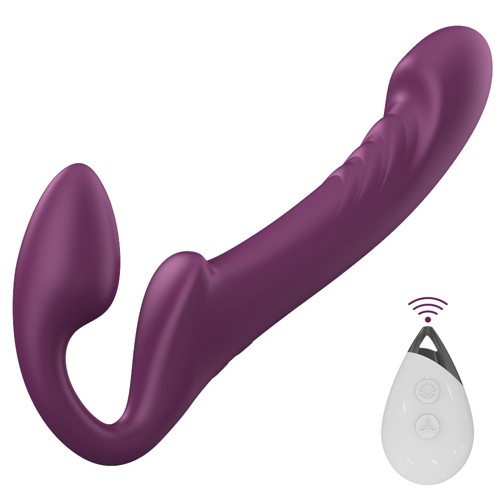 Strapless rotation vibration couple toy remote controlled