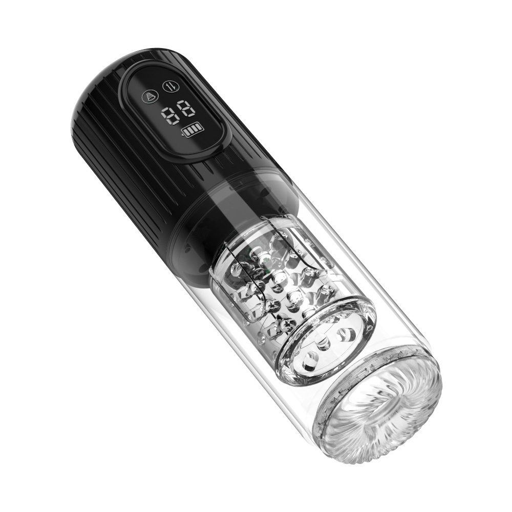 Sucking thrusting rotation male masturbator IPX7 waterproof