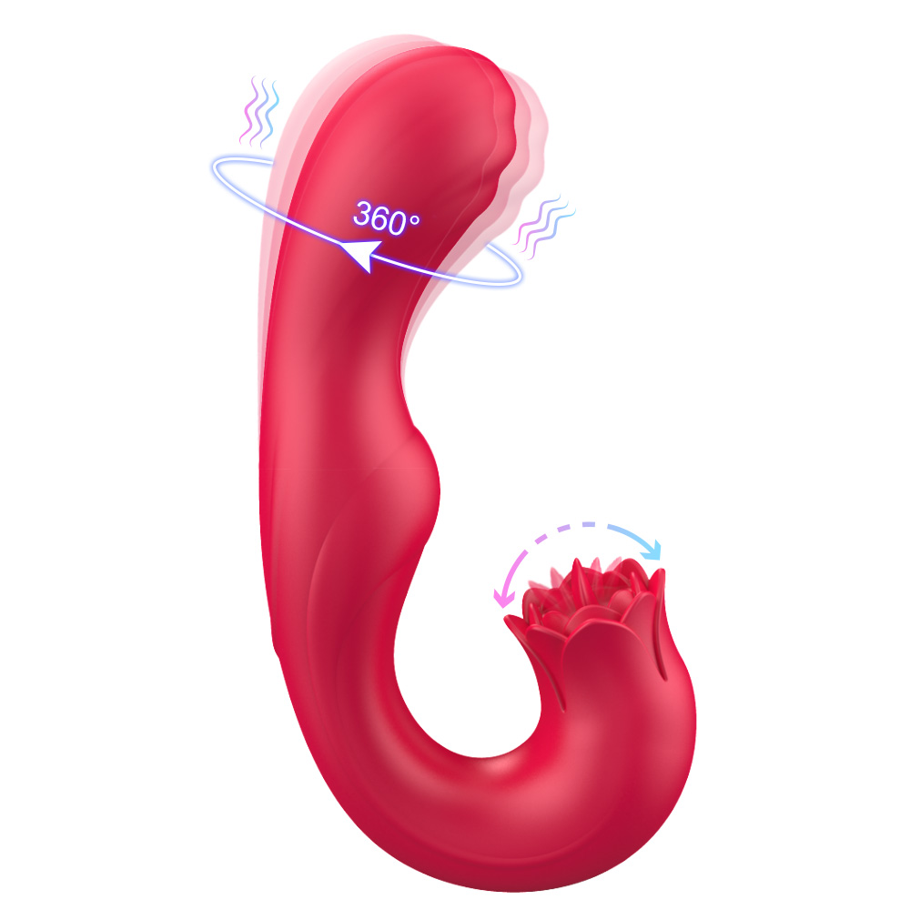 Rotation couple vibrator clitoral licking stimulation