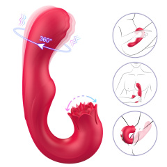 Rotation couple vibrator clitoral licking stimulation