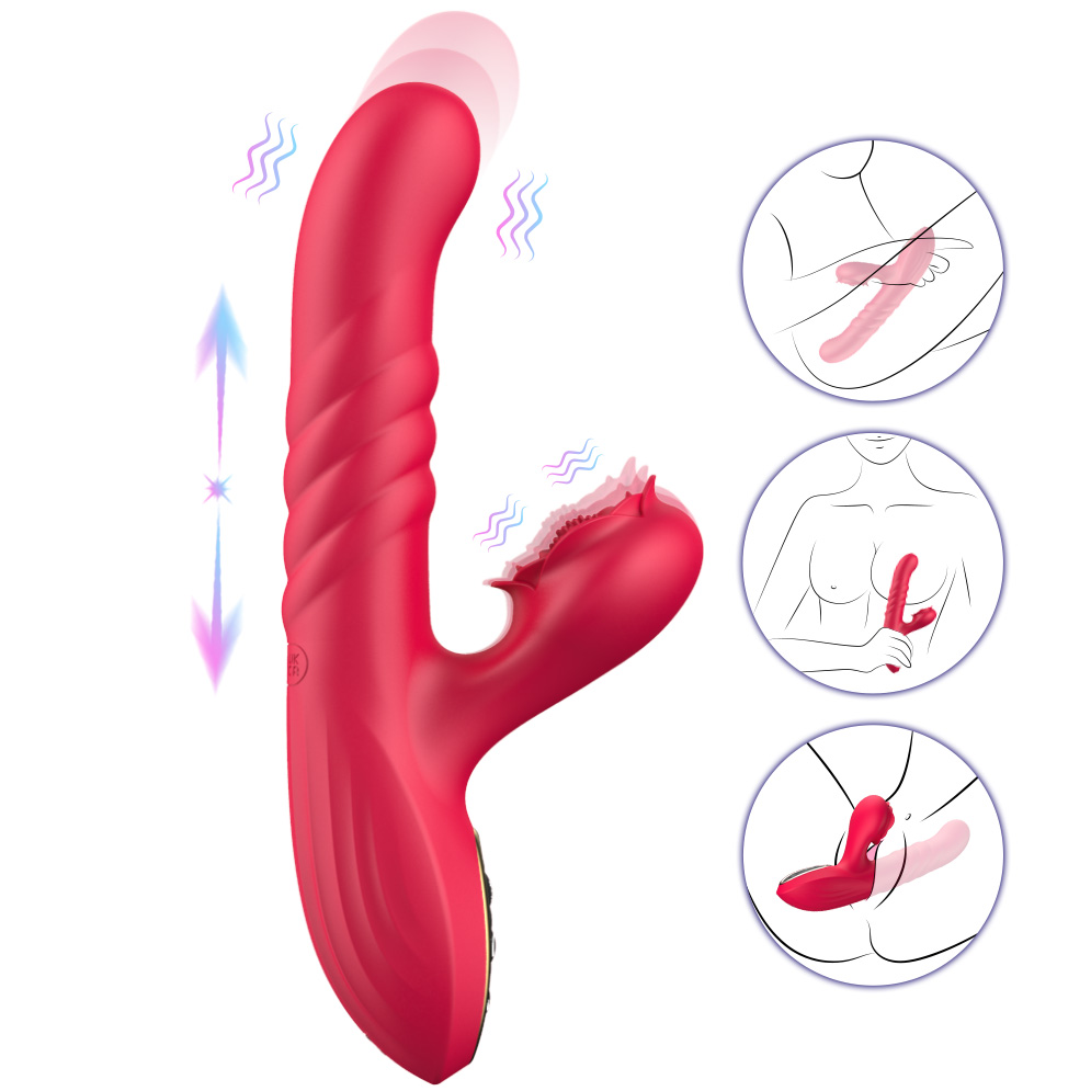 Thrusting sex toy g spot vibrator