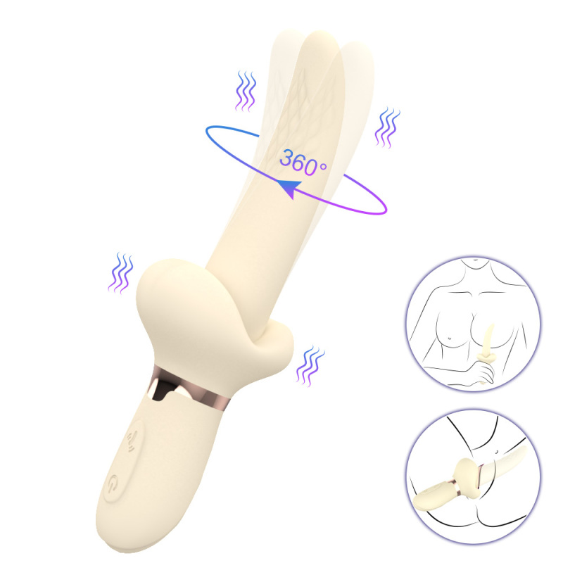 Tongue clitoral g spot vibrator