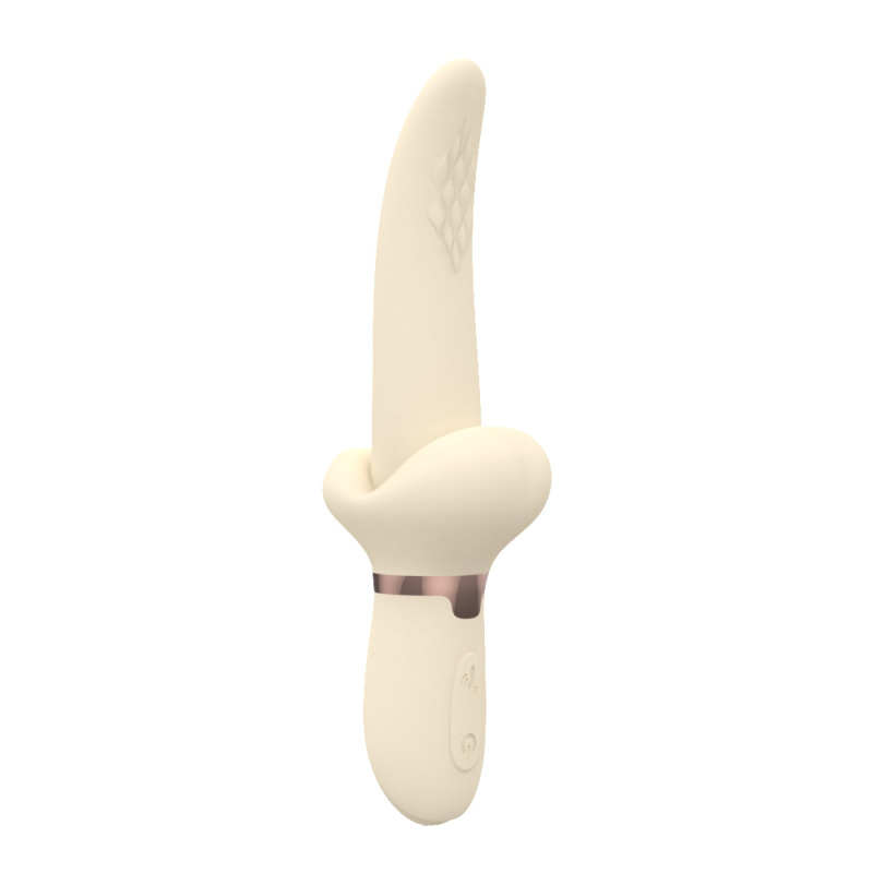 Tongue clitoral g spot vibrator