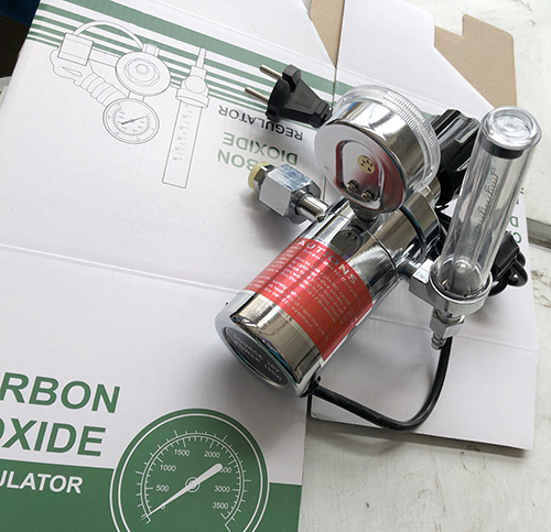 W-199 High Quality Carbon Dioxide Gas High Pressure Regulator With Flowmeter and 36V Heater for Cutting and Welding
