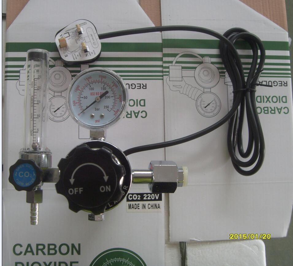W-199 High Quality Carbon Dioxide Gas High Pressure Regulator With Flowmeter and 36V Heater for Cutting and Welding