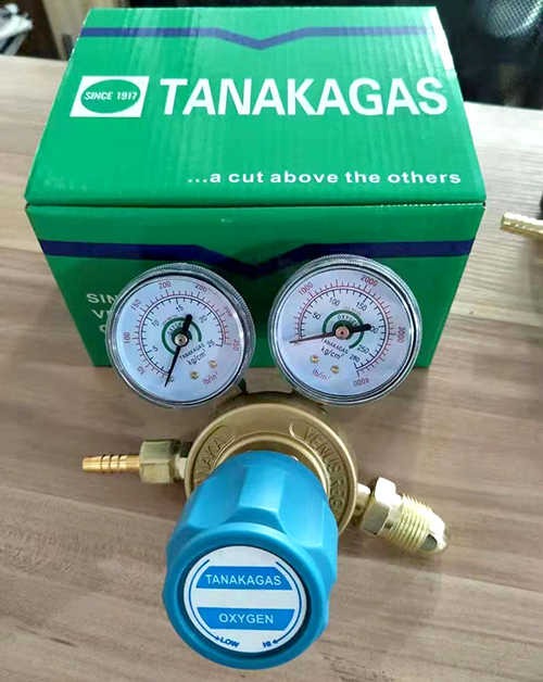 Tanakaa Type Brass Oxygen Gas High Pressure Regulator With Pressure Gauge