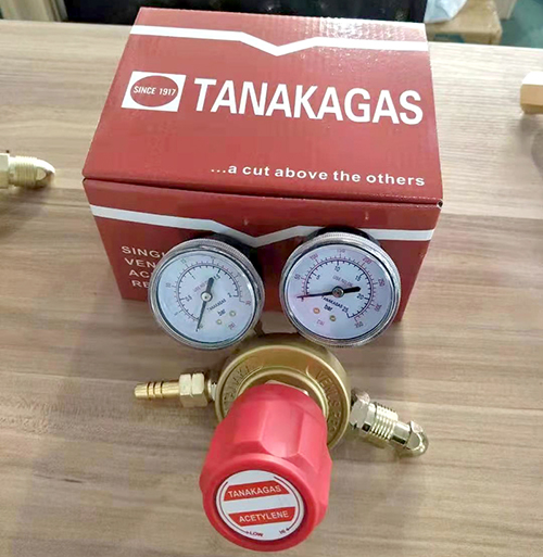 Tanakaa Type Brass Oxygen Gas High Pressure Regulator With Pressure Gauge