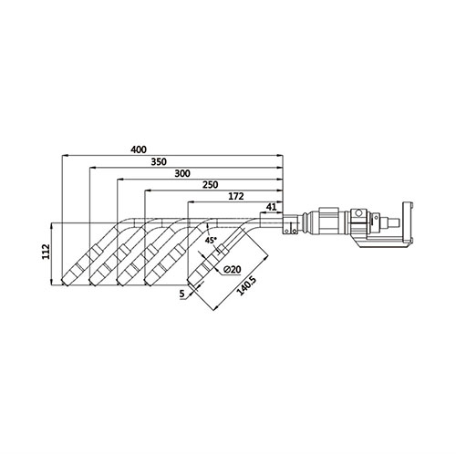 GLA-NW-350 Robot MIG Welding Torch Air Cooled
