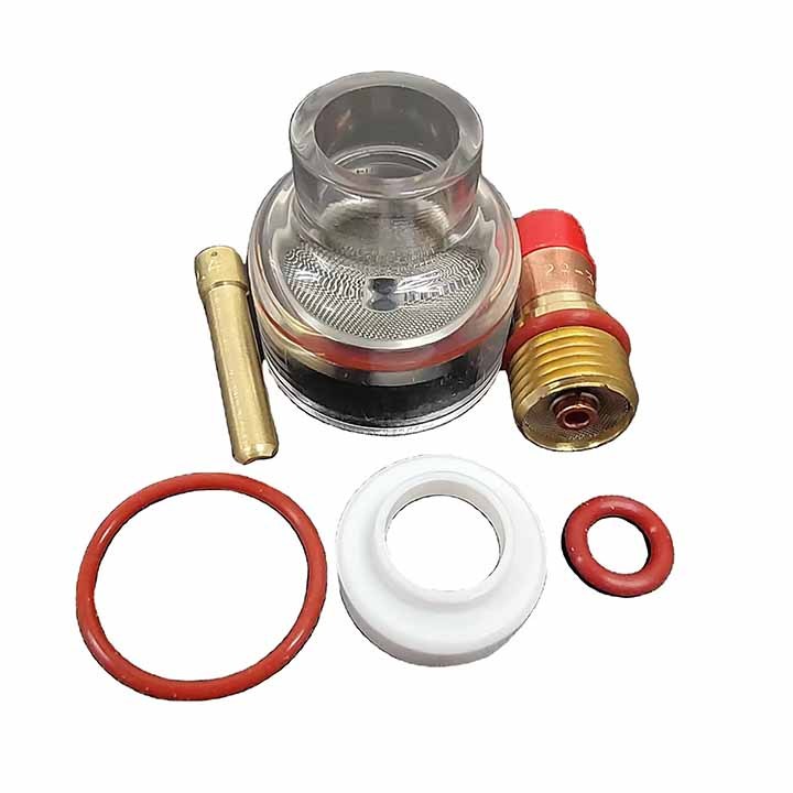 Large 2.4 mm TIG Welding Torch Stubby Gas Lens Glass Cup Kit for WP-17/18/26