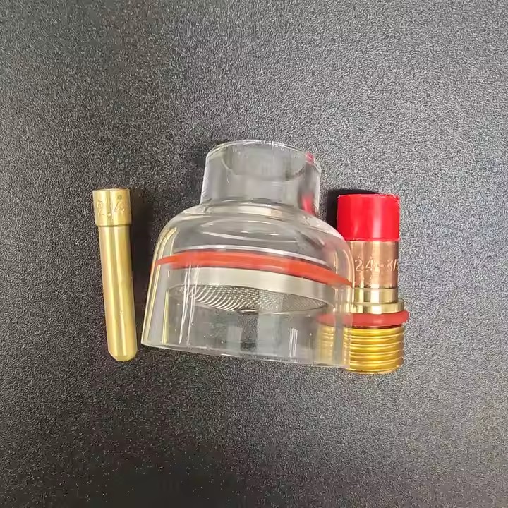 Large 2.4 mm TIG Welding Torch Stubby Gas Lens Glass Cup Kit for WP-17/18/26