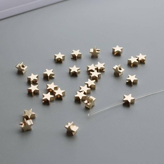 Five-Pointed Star Accessories diy Jewelry Bracelet Necklace Handmade String Hole With Beads 6mm