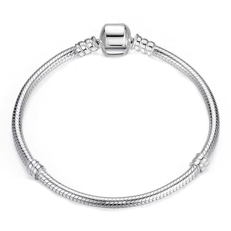 S925 sterling silver diy snake bone bracelet bead whole body sterling silver single chain female