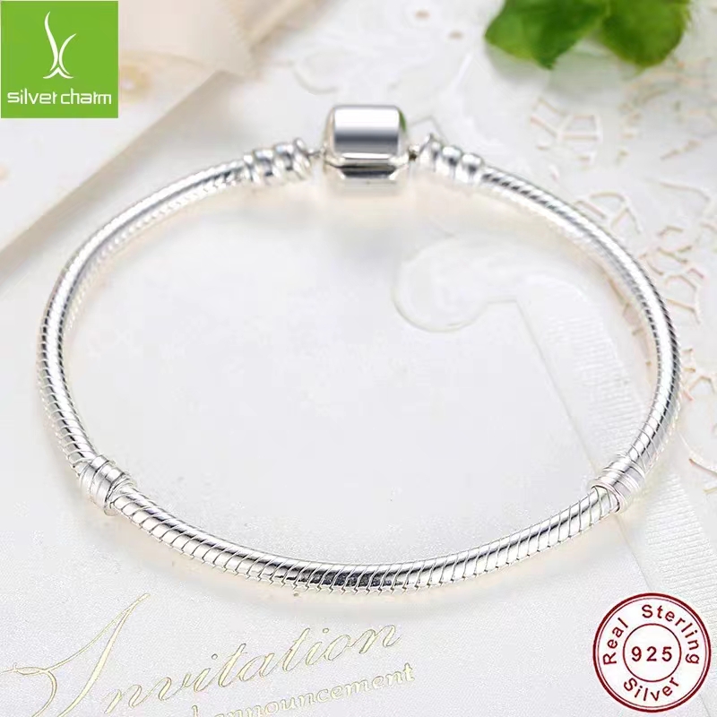 S925 sterling silver diy snake bone bracelet bead whole body sterling silver single chain female