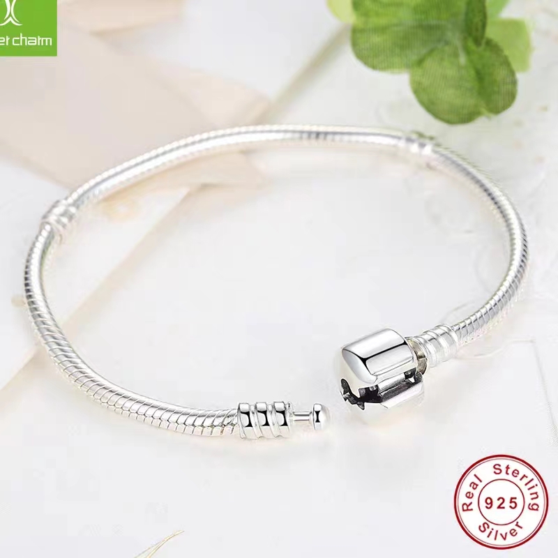 S925 sterling silver diy snake bone bracelet bead whole body sterling silver single chain female