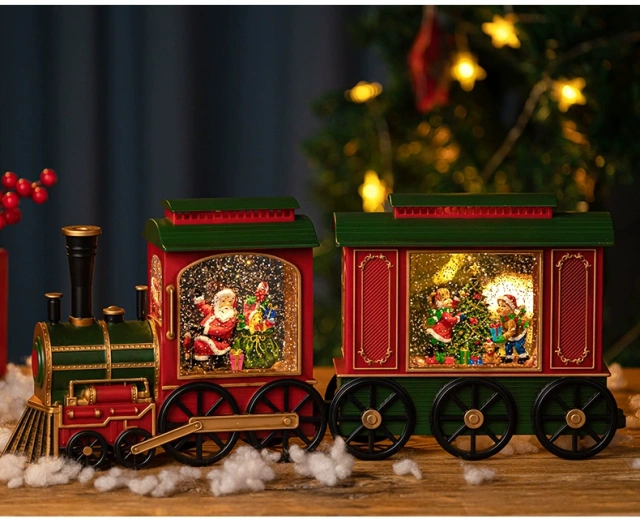 Christmas gift Christmas Eve music box train music box crystal ball for children birthday snowman toys