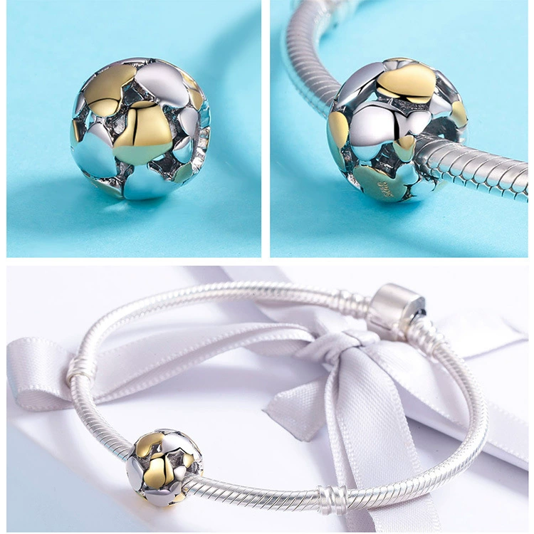 Original Style Silver Charm Original Beads DIY925 Sterling silver beaded bracelet Necklace Pendant Rose Tree flowers
