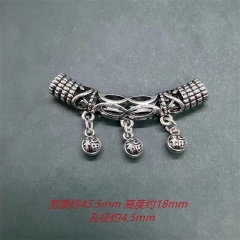 Crystal ornaments, retroclassical hollow bamboo half-pipe, safe lock, bells, tassels, beads, handmade DIY accessories