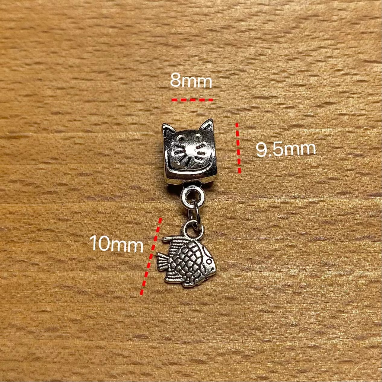Imitation retro silver style distressed retro style butterfly leaf lucky bag crystal DIY beaded bracelet accessories