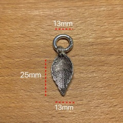 Imitation retro silver style distressed retro style butterfly leaf lucky bag crystal DIY beaded bracelet accessories
